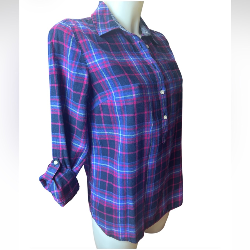 Tommy Hilfiger Plaid Flannel Popover Shirt